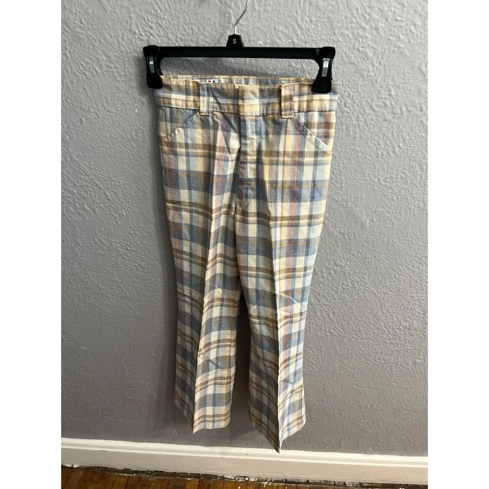 Vintage Boys Plaid Billy the Kid Pants‎ 1970s Plaid size